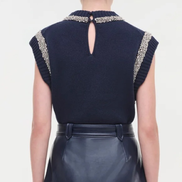 SIMKHAI Joanae Embellished Knit Sleeveless Pullover - Picture 9 of 17